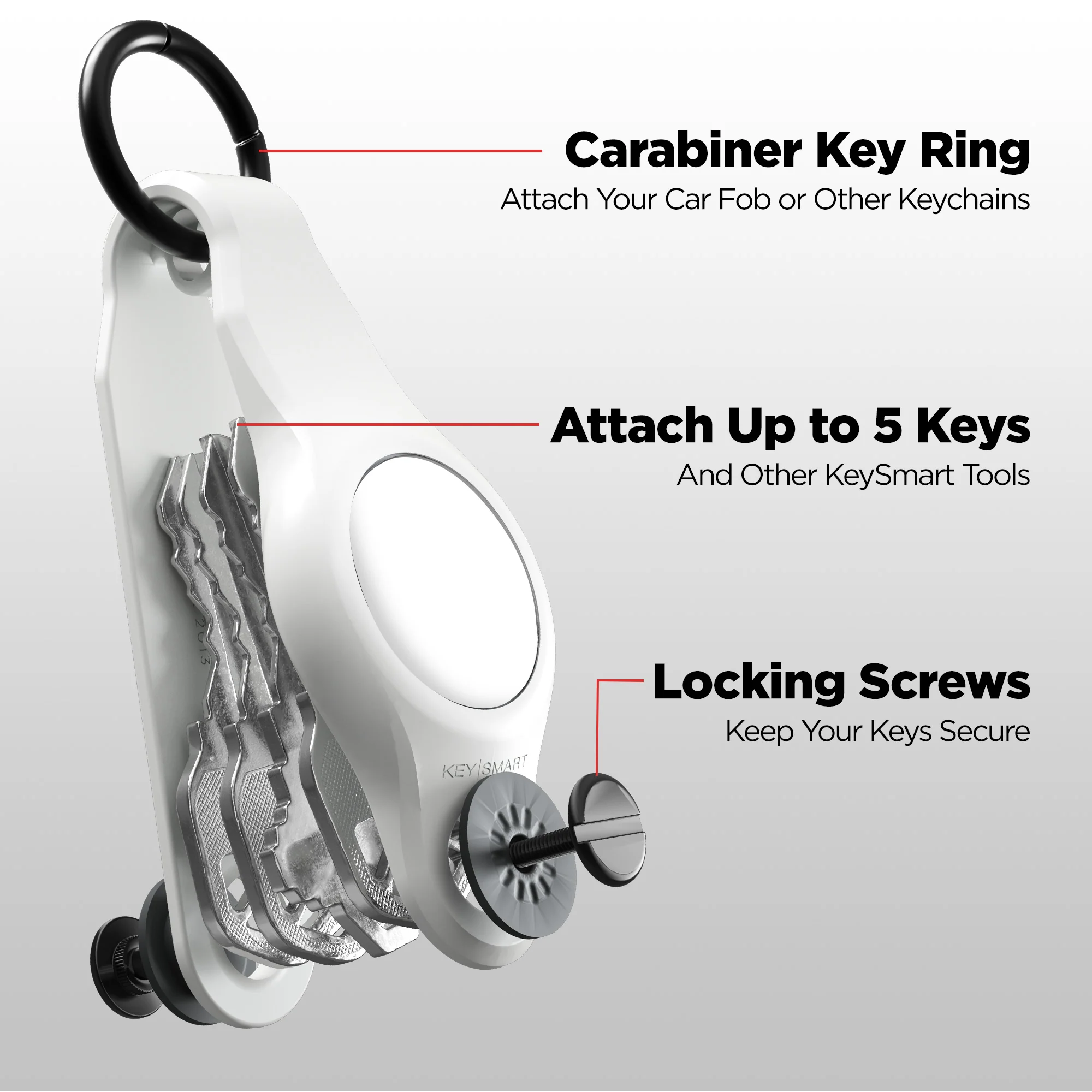 KeySmart Air FKM | Compatible With Apple Airtag | Organize Up To 5 Keys - Image 28