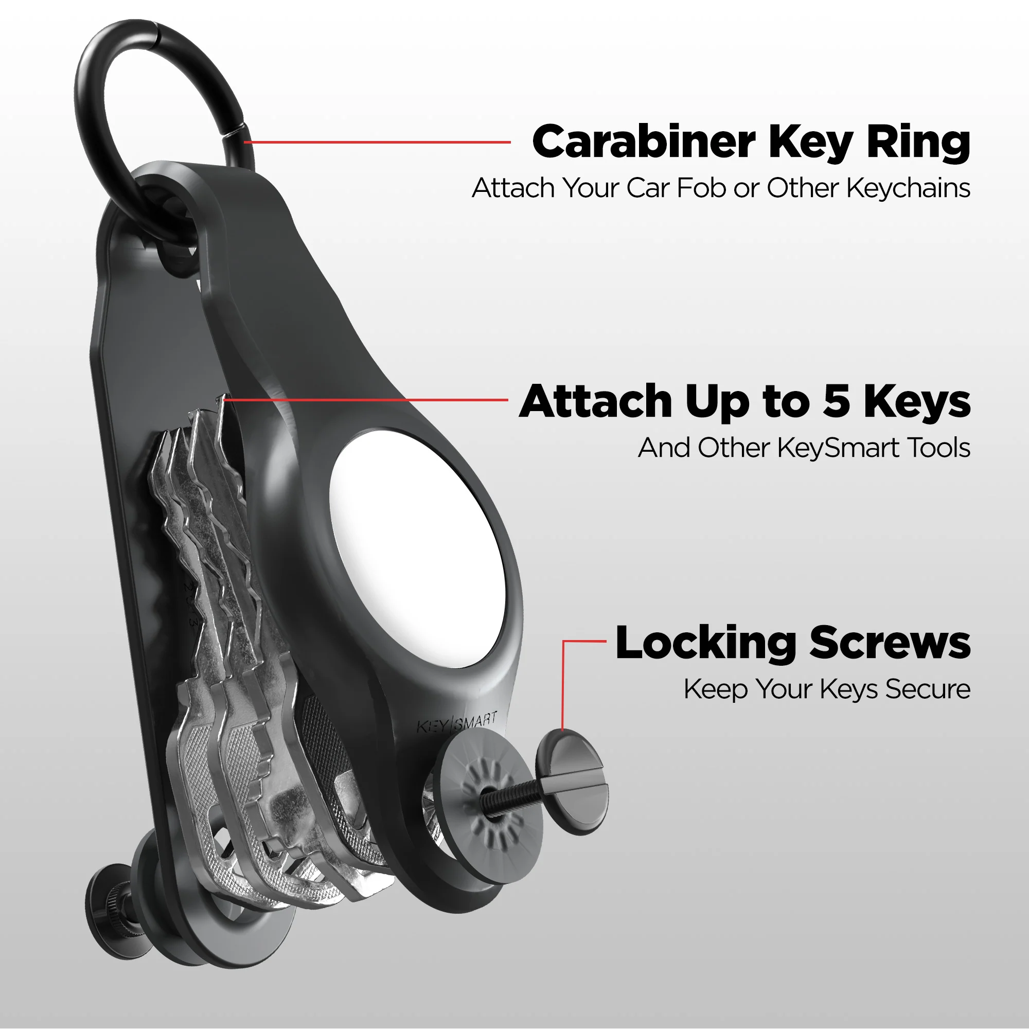 KeySmart Air FKM | Compatible With Apple Airtag | Organize Up To 5 Keys - Image 7