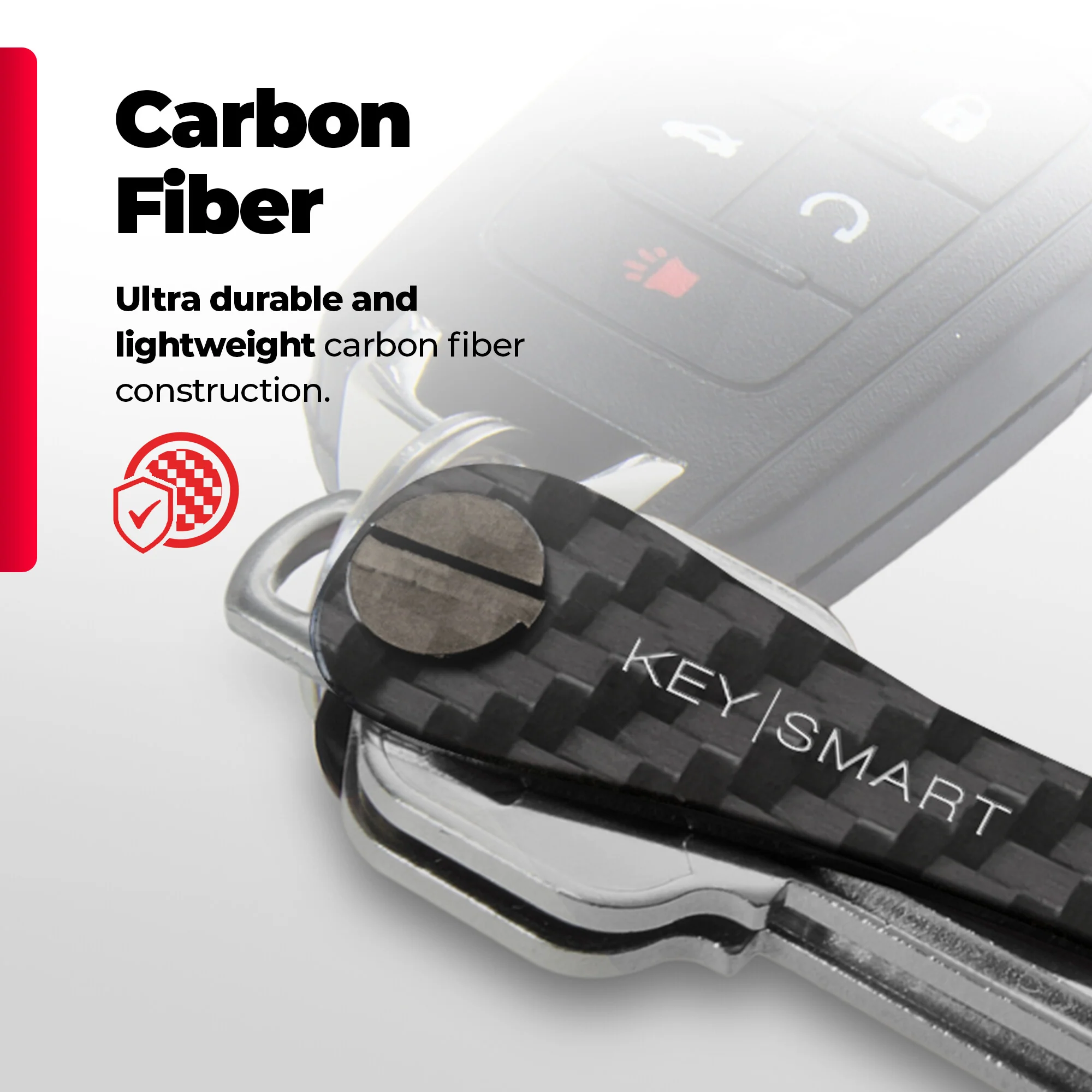 KeySmart Classic Carbon Fiber 3k | Original Compact Key Organizer | Holds Up To 14 Keys - Image 6