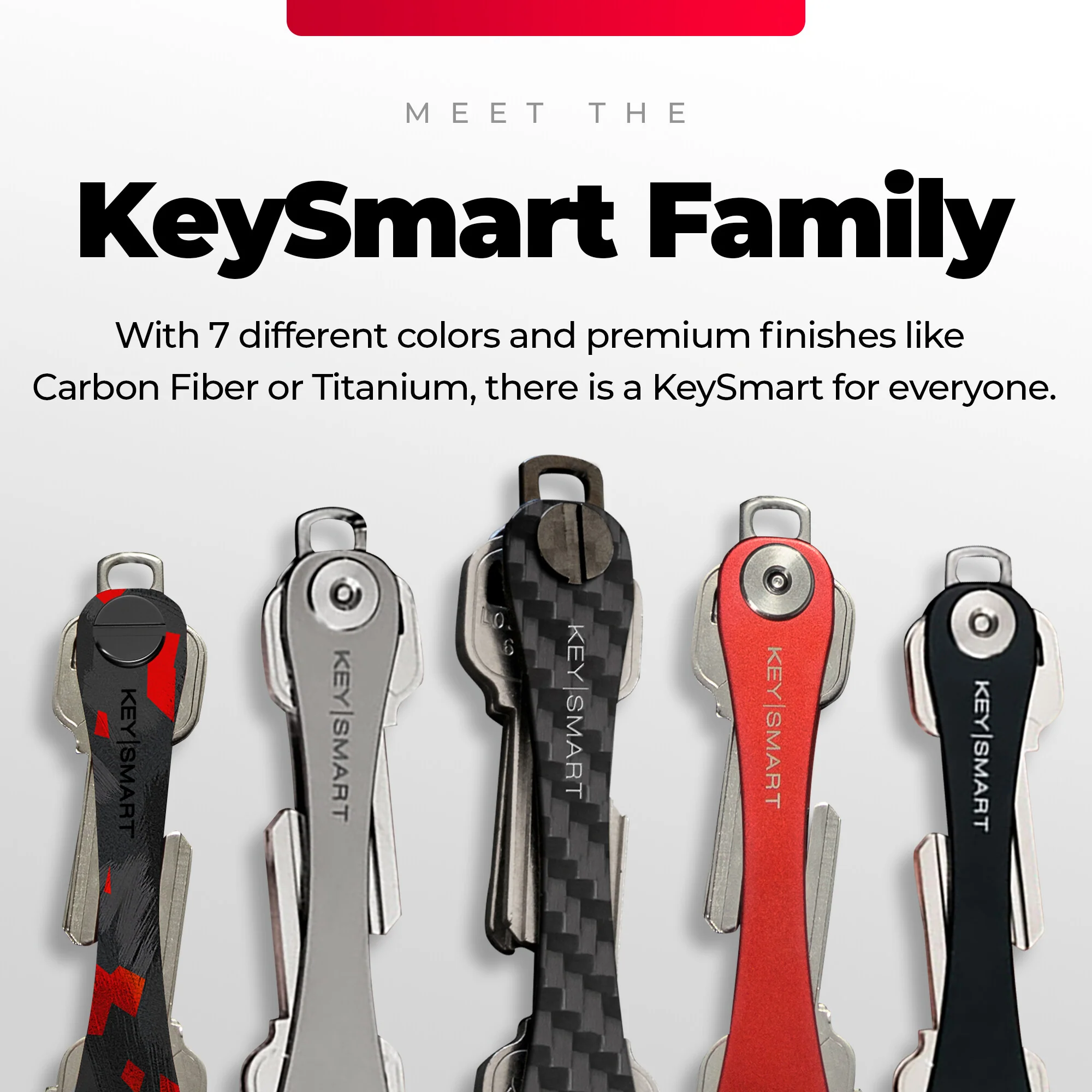 KeySmart Classic Carbon Fiber 3k | Original Compact Key Organizer | Holds Up To 14 Keys - Image 9